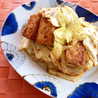 甜麺醤なし！キャベツと厚揚げの回鍋肉風